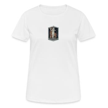 Retro-Abzeichen, Toulouse Frankreich ist meine Heimatstadt - Frauen T-Shirt atmungsaktiv - Weiß - Vorne - AI Model Female 172 dark (172cm)