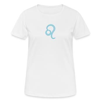 Löwe-Tierkreiszeichen Pastellblau - Frauen T-Shirt atmungsaktiv - Weiß - Vorne - AI Model Female 172 dark (172cm)