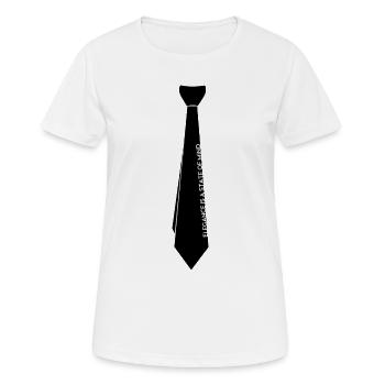 elegant tie - Women's Breathable T-Shirt - white - Front - AI Model Female 172 dark (172cm)
