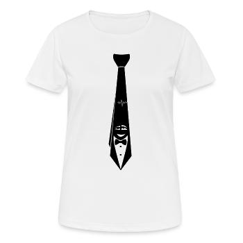witty tie - Women's Breathable T-Shirt - white - Front - AI Model Female 172 dark (172cm)