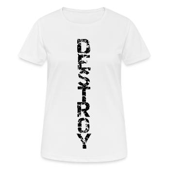 Destroy in black - Women's Breathable T-Shirt - white - Front - AI Model Female 172 dark (172cm)