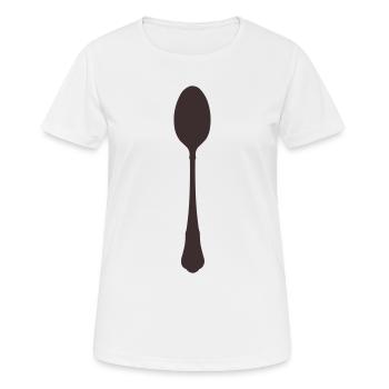 Spoon Cutlery - Women's Breathable T-Shirt - white - Front - AI Model Female 172 dark (172cm)