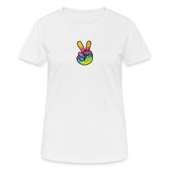Peace - T-shirt respirant Femme - blanc - Devant - AI Model Female 172 dark (172cm)