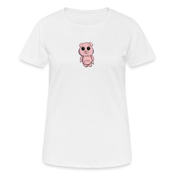 Petit cochon - T-shirt respirant Femme - blanc - Devant - AI Model Female 172 dark (172cm)