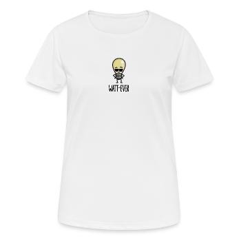 Drôle d’électricien disant Ampoule Watt-ever - T-shirt respirant Femme - blanc - Devant - AI Model Female 172 dark (172cm)