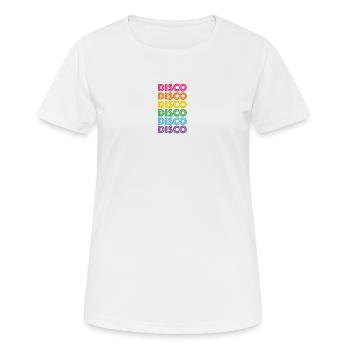 Discothèque rétro LGBTQ - T-shirt respirant Femme - blanc - Devant - AI Model Female 172 dark (172cm)