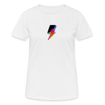 Tonnerre au néon électrique - T-shirt respirant Femme - blanc - Devant - AI Model Female 172 dark (172cm)