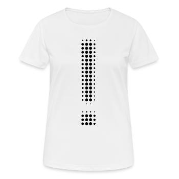 Ausrufezeichen - Frauen T-Shirt atmungsaktiv - Weiß - Vorne - AI Model Female 172 dark (172cm)