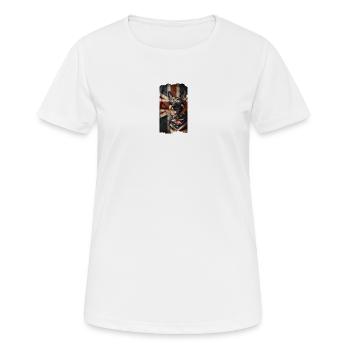 Berger allemand avec drapeau de la Grande-Bretagne - T-shirt respirant Femme - blanc - Devant - AI Model Female 172 dark (172cm)