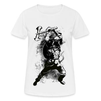 Wikinger - Frauen T-Shirt atmungsaktiv - Weiß - Vorne - AI Model Female 172 dark (172cm)