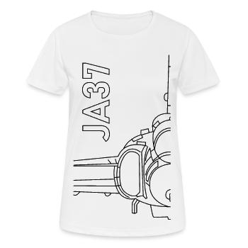 ja37 viggen - Women's Breathable T-Shirt - white - Front - AI Model Female 172 dark (172cm)