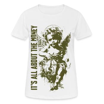 dollar interest money profit - Women's Breathable T-Shirt - white - Front - AI Model Female 172 dark (172cm)