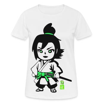 Little Samurai - Women's Breathable T-Shirt - white - Front - AI Model Female 172 dark (172cm)