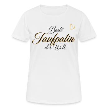 Edles Geschenk für die Taufpatin - Frauen T-Shirt atmungsaktiv - Weiß - Vorne - AI Model Female 172 dark (172cm)