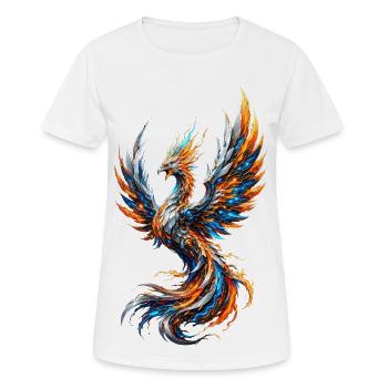Phénix électrique flamboyant - T-shirt respirant Femme - blanc - Devant - AI Model Female 172 dark (172cm)