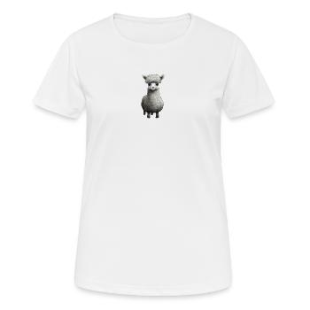 Alpaga doux - T-shirt respirant Femme - blanc - Devant - AI Model Female 172 dark (172cm)
