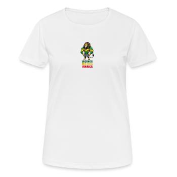 Jamaika Löwen Reggae Musik - Frauen T-Shirt atmungsaktiv - Weiß - Vorne - AI Model Female 172 dark (172cm)