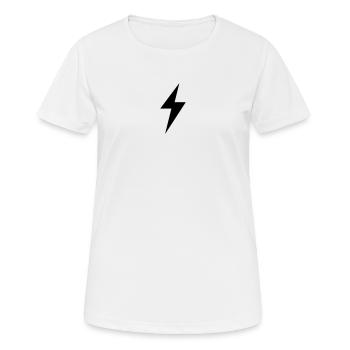 Lightning & Thunder Energy Simple Lightning as a Surface - Women's Breathable T-Shirt - white - Front - AI Model Female 172 dark (172cm)