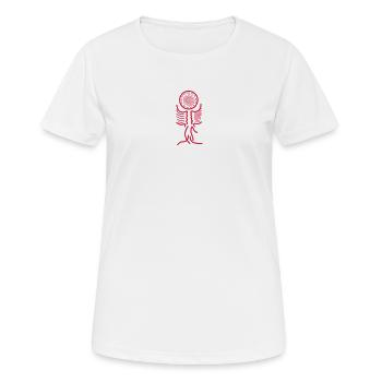 Kreation Alifuru - Frauen T-Shirt atmungsaktiv - Weiß - Vorne - AI Model Female 172 dark (172cm)