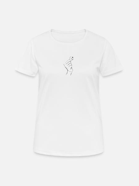 Korean Heart - Women's Breathable T-Shirt - white