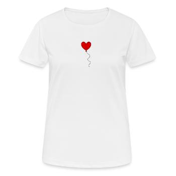 Valentines Red Heart, Valentine's Day - Women's Breathable T-Shirt - white - Front - AI Model Female 172 dark (172cm)