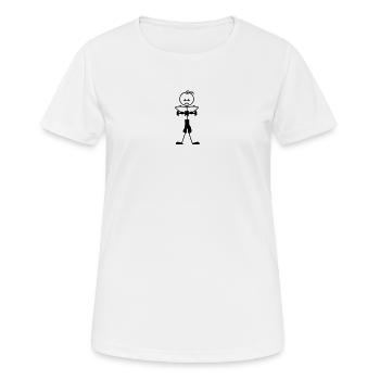 Krafttraining von Drahtfigur Logo, Emblem - Frauen T-Shirt atmungsaktiv - Weiß - Vorne - AI Model Female 172 dark (172cm)