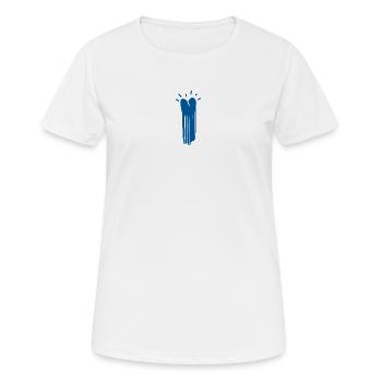 JellyHeart – Liebe in der Schwebe - Frauen T-Shirt atmungsaktiv - Weiß - Vorne - AI Model Female 172 dark (172cm)