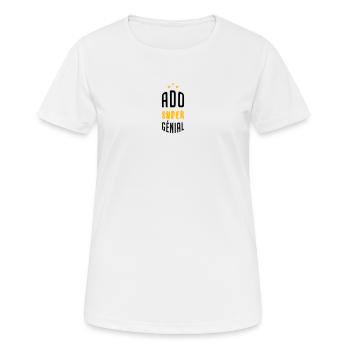 adolescent / enfant / ado / adolescente - T-shirt respirant Femme - blanc - Devant - AI Model Female 172 dark (172cm)