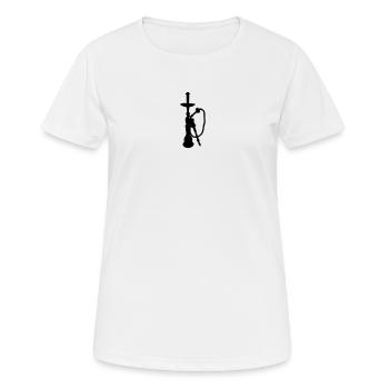 Figure d’ombre de conduite d’eau - T-shirt respirant Femme - blanc - Devant - AI Model Female 172 dark (172cm)