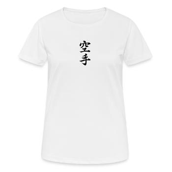 Karate in Japanese kanji script - Women's Breathable T-Shirt - white - Front - AI Model Female 172 dark (172cm)
