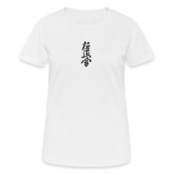 Vecteur signe Kyokushinkai - T-shirt respirant Femme - blanc - Devant - AI Model Female 172 dark (172cm)