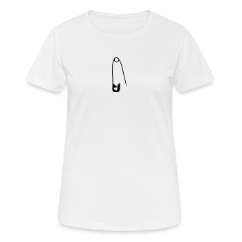Safety pin - Women's Breathable T-Shirt - white - Front - AI Model Female 172 dark (172cm)