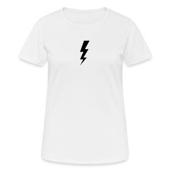 Blitz und Gewitter – Energie & Hochspannung Design - Frauen T-Shirt atmungsaktiv - Weiß - Vorne - AI Model Female 172 dark (172cm)