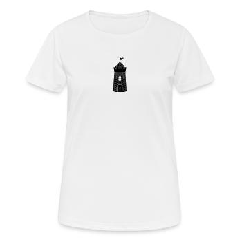 Tour du château - T-shirt respirant Femme - blanc - Devant - AI Model Female 172 dark (172cm)