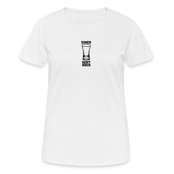 Einer geht noch Schnaps - Frauen T-Shirt atmungsaktiv - Weiß - Vorne - AI Model Female 172 dark (172cm)