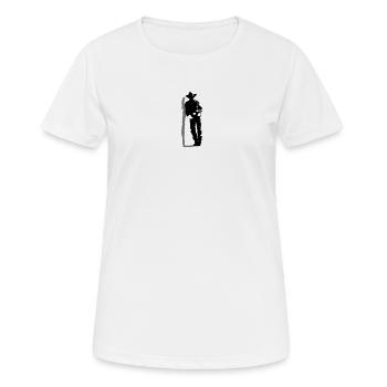 Cowboy - Frauen T-Shirt atmungsaktiv - Weiß - Vorne - AI Model Female 172 dark (172cm)
