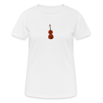 schöne rotbraune von Hand gezeichnete Violine - Frauen T-Shirt atmungsaktiv - Weiß - Vorne - AI Model Female 172 dark (172cm)