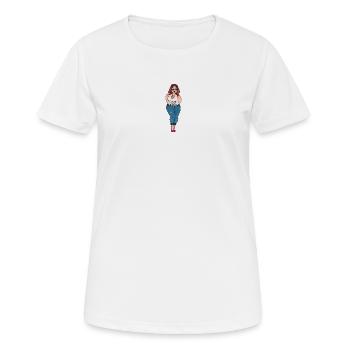 Die Kurve ist das neue Perfekt - Frauen T-Shirt atmungsaktiv - Weiß - Vorne - AI Model Female 172 dark (172cm)