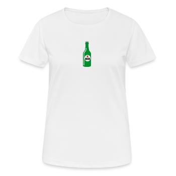 Bouteille de bière verte - T-shirt respirant Femme - blanc - Devant - AI Model Female 172 dark (172cm)
