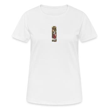 Koi-Fisch auf rustikalem Marmor - Frauen T-Shirt atmungsaktiv - Weiß - Vorne - AI Model Female 172 dark (172cm)