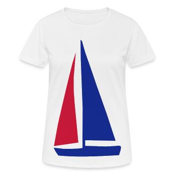 bateau à voile - T-shirt respirant Femme - blanc - Devant - AI Model Female 172 dark (172cm)