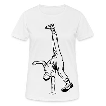 B Boy Skizze - Frauen T-Shirt atmungsaktiv - Weiß - Vorne - AI Model Female 172 dark (172cm)