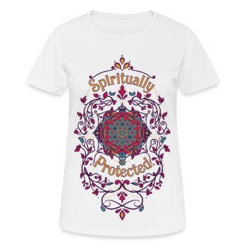 Spirituality Spiritually Protected Geometry - Women's Breathable T-Shirt - white - Front - AI Model Female 172 dark (172cm)