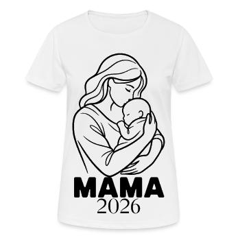 Mama 2026 - Minimalist Line Art Mutter - Frauen T-Shirt atmungsaktiv - Weiß - Vorne - AI Model Female 172 dark (172cm)