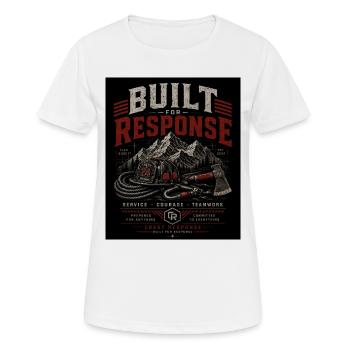 Construit pour la réponse - Conception du déploiement de montagne des pompiers - T-shirt respirant Femme - blanc - Devant - AI Model Female 172 dark (172cm)