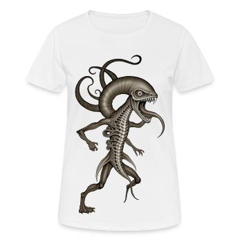 BUG #1 - dark hell - T-shirt respirant Femme - blanc - Devant - AI Model Female 172 dark (172cm)