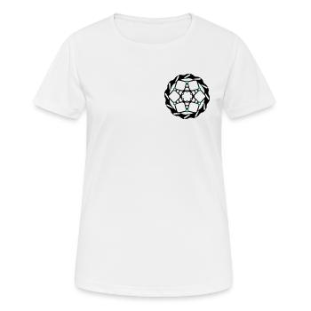 Disque de frein de vélo de montagne - T-shirt respirant Femme - blanc - Devant - AI Model Female 172 dark (172cm)