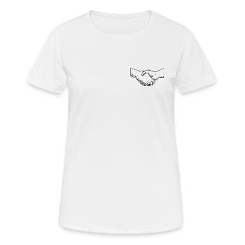 Vertragshandshake Vintage Illustration - Frauen T-Shirt atmungsaktiv - Weiß - Vorne - AI Model Female 172 dark (172cm)