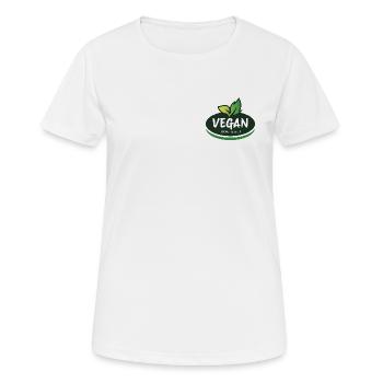 Vegan 100% natürlich. Bewusste Wahl - Frauen T-Shirt atmungsaktiv - Weiß - Vorne - AI Model Female 172 dark (172cm)
