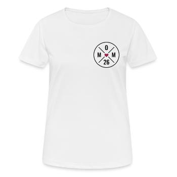 Mom 26 Baby Mutter Muttertag Geschenk Mama 2026 - Frauen T-Shirt atmungsaktiv - Weiß - Vorne - AI Model Female 172 dark (172cm)